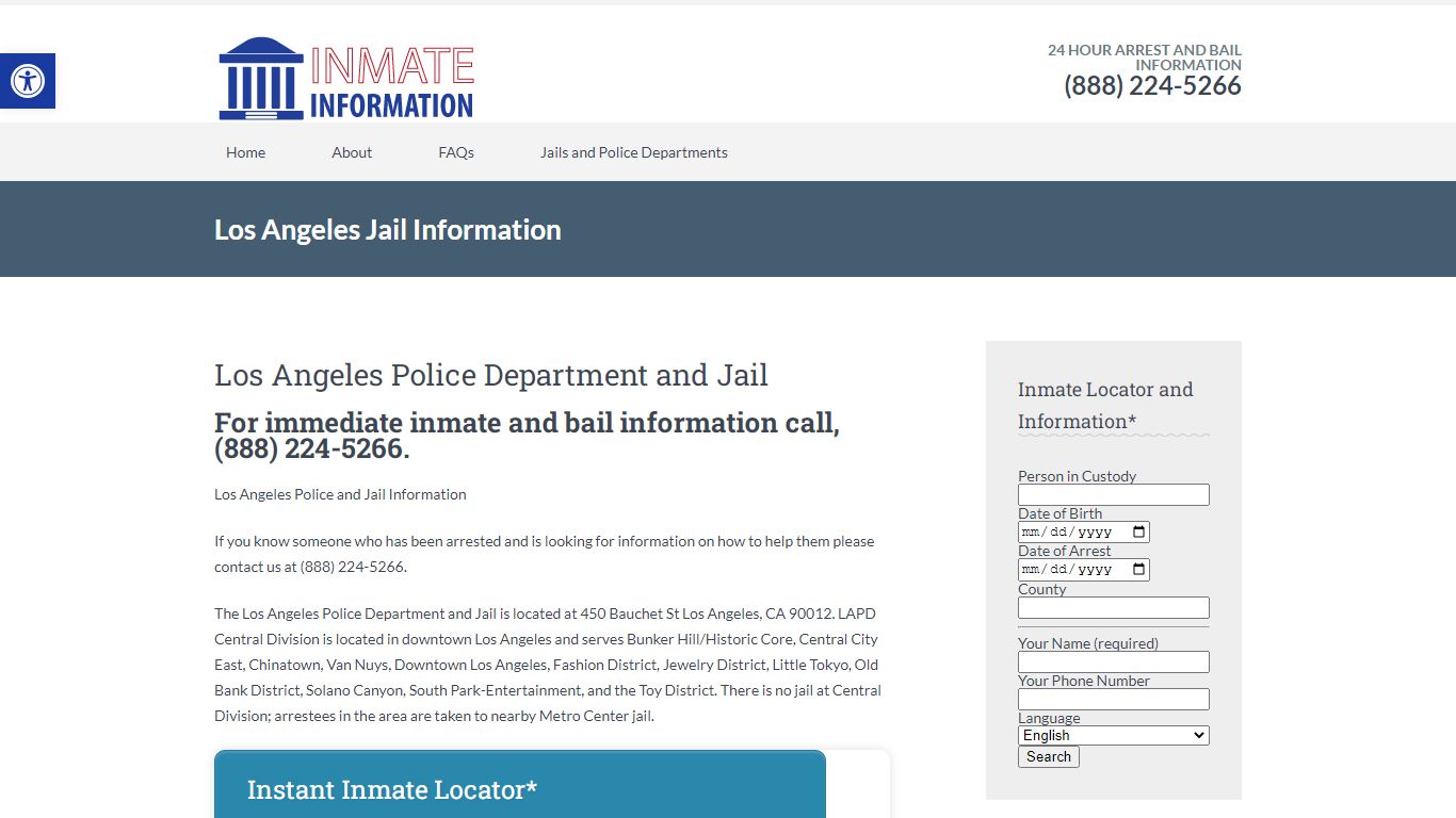 Los Angeles Jail Information | Inmate Information